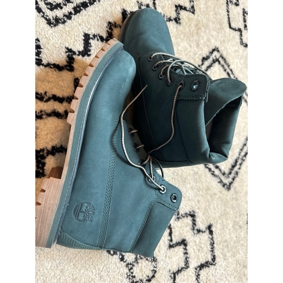 Timberland Blue Green Hiking Boots Boys Size 6.5 - Picture 6 of 7